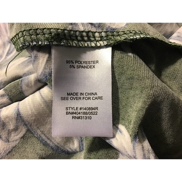 Fortune + Ivy Irene Green Floral Faux Wrap Maxi Dress Women’s SZ L - Picture 7 of 7